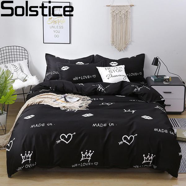 Juegos de cama Solstice Textiles para el hogar Funda de edredón Juego de sábanas planas Funda de almohada Ropa de cama Twin Queen King Size 230222