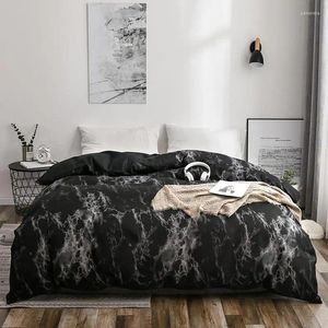 Beddengoed sets lente zomer marmeren dekbed Noordse stijl set bed king size dekbedovertrek quilt kussensloop