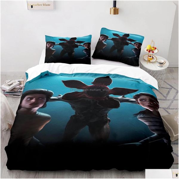 Ensembles de literie Stranger Things Set Single Twin Fl Queen King Size Lit Aldt Kid Chambre 011 230211 Drop Delivery Home Garden Textiles Su Dhdfq