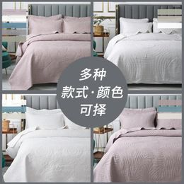 Juegos de ropa de cama colchas de edredón de verano algodón acolchado algodón con volantes cubierta de cama de cama doble 1pcs y 2 piezas de almohadas