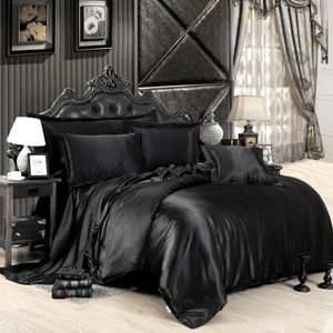 Bedding sets Summer Satin Bedding Set Comforter Bedding Set Duvet Cover Bed Sheet Pillow Quilt Cover SingleDoubleQueen Size Quilted 230614