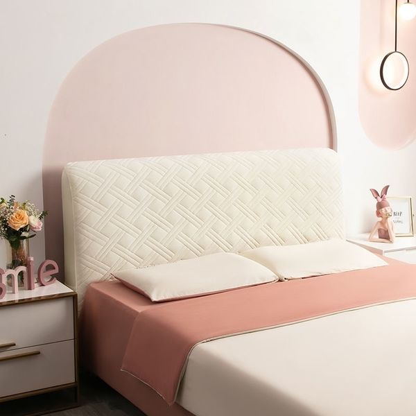 Ensembles de literie épaissir doux en peluche matelassé couvre-chef velours tête de lit couleur unie lit dos anti-poussière Style européen 230721