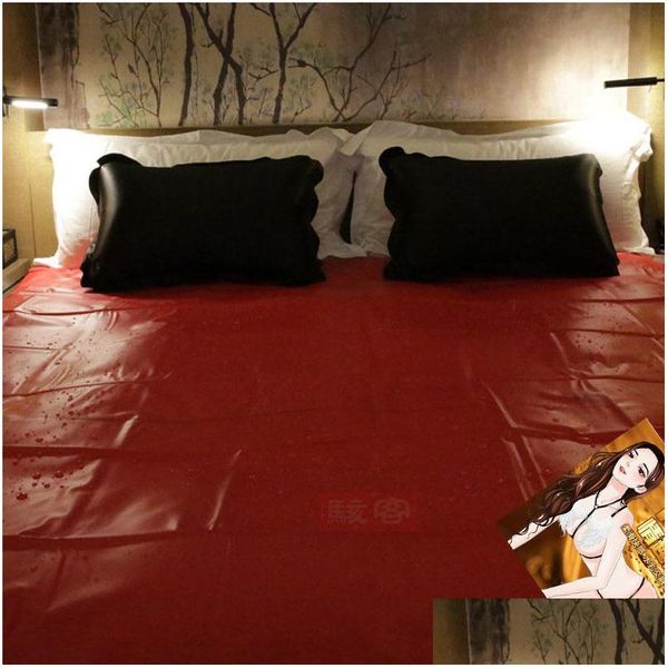 Conjuntos de ropa de cama Impermeable Adt Sábanas Sexo PVC Vinilo Colchón Er Alergia Alivio Bug Hipoalergénico Juego Ropa de cama 201113 Drop Entrega Dh9Rb