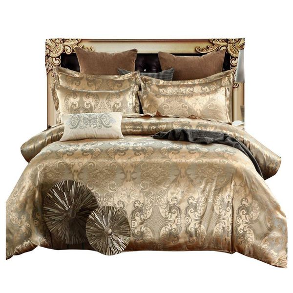 Ensembles de literie mariage européen Jacquard couette ensemble trois livraison goutte livraison maison jardin textiles fournitures Dhrpi