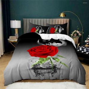 Ensembles de literie Thème de mariage Rose Chinois En Gros Textile À La Maison Couette Mauvaise Couverture Ensemble Marier Décoration Literie Hd 5D Fleur Rouge