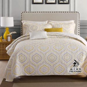 Beddengoed stelt westerse stijl 3 stks pure katoenen set afdrukken zachte dubbele aircondition quilt voor bankdekensbeddeksel