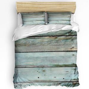 Beddengoed Sets Houten Plank Retro Stijl Gedrukt Comfort Dekbedovertrek Kussensloop Thuis Textiel Quilt Jongen Kid Tiener Meisje 3 stks Set