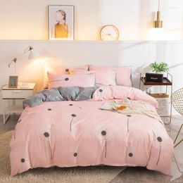 Beddengoed sets yaapeet 3/4pcs paardenbloem bedrukte set pastorale bloemen patroonlijnen mirco vezel dierenplaat voor slaapkamer