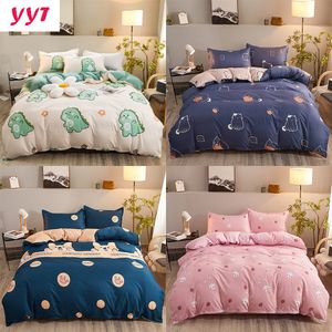 Beddengoed sets YanYangTian Nordic bed vierdelige beddengoed set zomer winter dekens voor queen size lakens slaapkamer linnen calico 230724