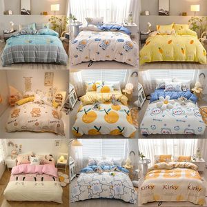 Ensembles de literie YanYangTian lit nordique quatre pièces ensemble de literie été hiver couvertures pour draps queen size chambre linge calico 231117