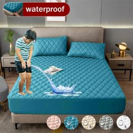Ropa de cama colchón impermeable cubierta engrosada almohadilla de tela cómoda cama cama cama lino sábanas colchón de colchón para el hogar para el hogar