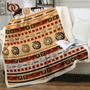 BeddingOutlet African Throw Deken Geometrische Aztec beddeken Southwest aangepaste deken totem bruin retro beddengoed Cobrineer 201113