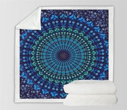 BeddingOutlet Mandala Deken voor Volwassenen Microfiber Boheemse Pluche Sherpa Gooi Deken op Bed Dunne Quilt cobertor Bedding9554026