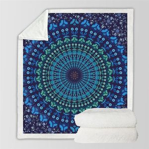 BeddingOutlet Mandala Deken voor Volwassenen Microfiber Boheemse Pluche Sherpa Gooi Deken op Bed Dunne Quilt cobertor Bedding258s