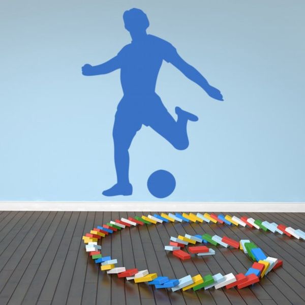 Chambre fond mur vinyle sport maison football avant ballon sport sticker mural G-130