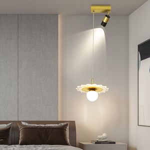 Slaapkamer Nachtkastje Kleine hanglampen Woonkamer Sofa Achtergrond Wall Spotlight Moderne minimalistische lampenkappen voor hangende lichten