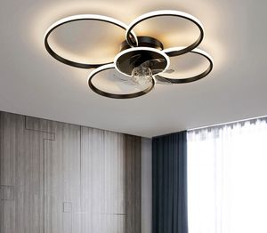 Décor de chambre à coucher LED Van de plafond invisible lampe légère de salle à manger ventilateurs de plafond avec des lumières à télécommande pour la vie