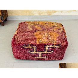 Meubles de chambre à coucher Poufs marocains faits à la main Pouf en laine Vintage Er livraison directe meubles de jardin maison meubles de maison Otycx