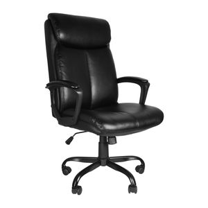 Chaise de bureau de bureau de meubles de chambre à coucher avec cuir PU de haute qualité, hauteur / inclinaison réglable, pivotant à 360 degrés, 300 lb, noir, livraison directe H Dhldm