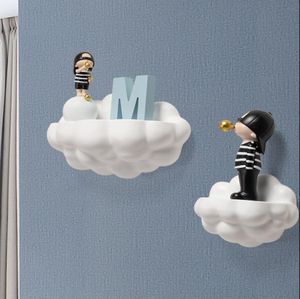 Slaapkamer prinses meisje kinderkamer decoratieve objecten wanddecoratie creativiteit wolk muur hanger wanddecoratie plank