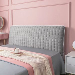 Sprei Effen Elastisch Hoofdeindehoes Zacht Slaapkamer Hoofdeinde Stofdichte Hoes Antislip Modern el Afneembare nachtkastjehoes Grijs Roze 231214