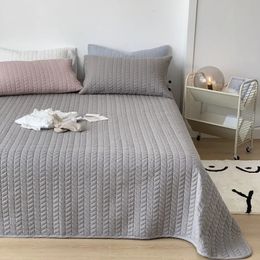 Couvre-lit Super chaud épaissir coton couvre-lit couleur unie couette Double lit couvre canapé couverture linge de lit matelassé couvre-lit cubre cama 231214