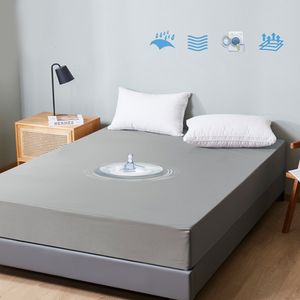 Tagesdecke, wasserdichtes Spannbettlaken, weicher, atmungsaktiver Matratzenbezug, Grau, Queen-Size-Bett, Twin-Full 230919