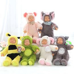 Abeille Mignon Bébé Poupée Kawaii Cochon Poupée En Peluche Mouton Rose Cochon Jouet Animal En Peluche Poupée Enfants Jouets Haute Qualité Drop Ship LJ201126