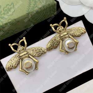 Bee Designer boucles d'oreilles pour femme luxe boucles d'oreilles en or classique Double lettres dames boucle d'oreille bijoux mode boucles d'oreille