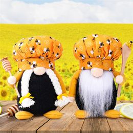 Bee Festival Pluche Beard Faceless Old Man Bee Dwarf Fairy Doll Faceless Old Man Creatieve Chef-kok Ornamenten