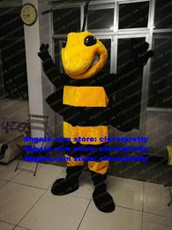 Bee Honeybee Mascot Costume Wasp Hornet Vespid Bumblebee Bombus Adulto Personaje de dibujos animados Niños Programa Grupo Foto zx1574