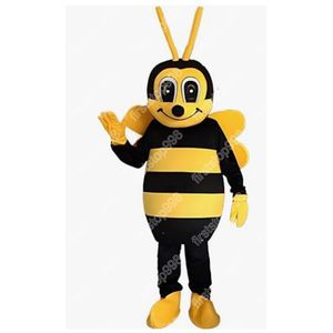 Mascotte d'abeille, personnage de dessin animé, unisexe, taille adulte, accessoires publicitaires, tenue de fête de noël en plein air