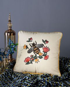 Funda de almohada de abeja, funda de almohada decorativa de lujo naranja, decoración para el hogar, sofá, cama, sofá, decoración del hogar, fundas de almohada modernas para almohada
