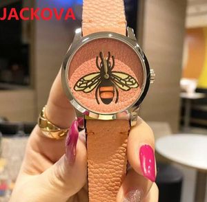 Bee Skeleton Designer Ice Out Hip Hop Watch Watch Femmes Quartz Mouvement Iced Out Anniversary Ladies Gift Fashion Robe Vérite en cuir