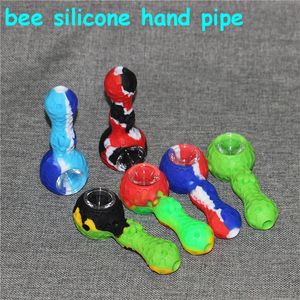 Bee rokende buizen met DABBER TOOL OLIE BURER WAAKAH DAB RIGHT WATER PIJP SILICONE BONG