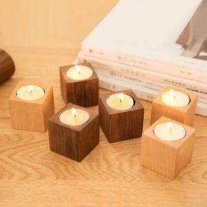 Beech Candle Holders Diy Romantic Candlestick Placements Home Dining Table Decoratieve accessoires