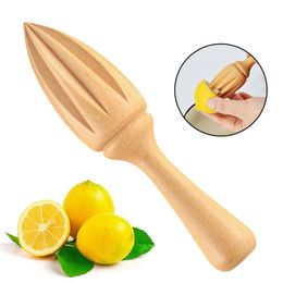 Beech Lemon Juicer Manually Fruit Vegetable Wooden Squeezer Orange Citrus Juice Extractor Reamer Kitchen Tools 0430