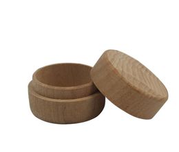 Boîte à bijoux en bois de hêtre Emballage cadeau Petit rangement rond Boîtes à bagues vintage pour mariage Étui à bijoux en bois naturel Organisateur Conteneur SN6315