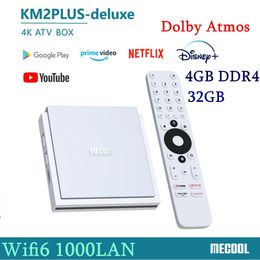 Mecool KM2 Plus Deluxe Android 11 TV Box Amlogic S905X4 certifié Google Netflix 4K ATV BOX 5G WiFi 6 lecteur multimédia Audio Dolby