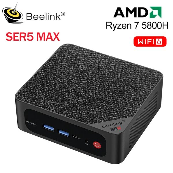 BEELINK MINI PC Ser7 AMD Ryzen 7 7840HS 5800H 5700U 5 5560U SER5 Pro Ser6 Max 9 6900HX GAMING Ordinage WiFi6 DDR5 SSD
