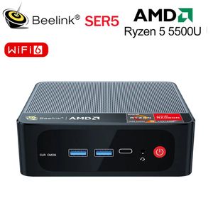 Beelink SER5 5500U Mini PC Win11 Pro AMD Ryzen 5 16GB 500GB WiFi 6E Dual HD Desktop Computer