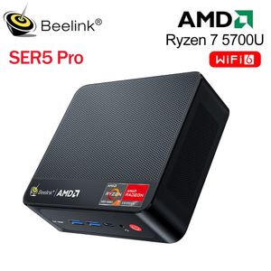 Beelink SER5 5700U Mini PC Win11 Pro 8 cœurs AMD Ryzen 7 16 Go/32 Go 500 Go/1 To WiFi 6 BT5.2 ordinateur de bureau