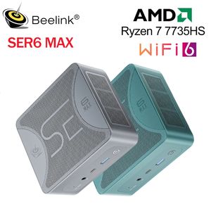 Beelink SER6 Max Ryzen7 7735HS 6900HX TDP Tot 54 W Mini PC DDR5 32 GB SSD 500 GB NVME SSD SER7 7840HS TDP 65 W Gamingcomputer 240104