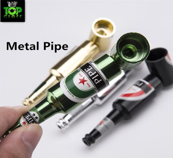 Botella de cerveza Quemador de aceite Pipa de fumar de metal Pipa de mano Patrón de cerveza Pipas de metal Mini martillo Pipas de hierbas de tabaco Aleación de aluminio8252833