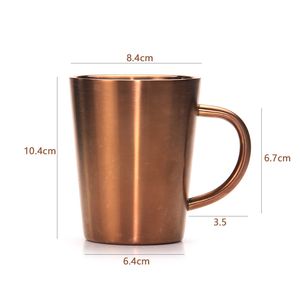 Tasses à bière, café, tasses en acier inoxydable – Double paroi isolée, camping, camping-car, cadeau de bureau, lot de 2, 350 ml