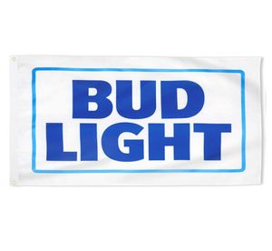 Biervlag voor Bud Light 3x5ft vlaggen 100D polyester banners indoor outdoor levendig kleur hoge kwaliteit met twee messing doorvoerstoffen9306506