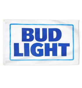 Drapeau de bière pour Bud Light 3x5ft Flags 100D Bannières en polyester intérieure Couleur vive extérieure de haute qualité avec deux œillets en laiton4175012