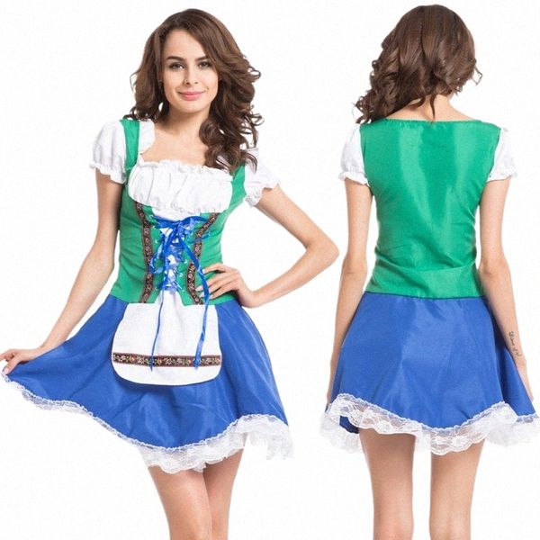 cerveza Maid Wench Oktoberfest alemán Dr. Disfraz halen s para mujeres M, L, XL 55hq #