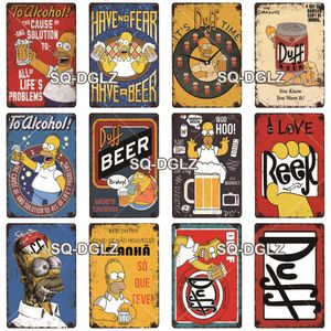 Letrero de metal de cerveza, póster de diseño divertido, decoración de pared para bar, pub, club, hombre, cueva, placa decorativa, decoración de pared, letrero de estaño con alcohol, hecho a medida, pintura para tienda de cerveza