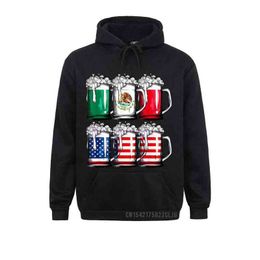 Bier Mexicaanse Amerikaanse vlag Hooded cinco de mayo vrouwen warme print hoodies voor mannen sweatshirts drukkappen 2021 mode G220511